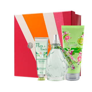 Presente Flor de Lim&atilde;o: Hidrante, Creme de M&atilde;os e Deo Col&ocirc;nia